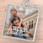 Chaveiro Foto personalizada do melhor Pai já Legal e modern<br><div class="desc">Esta design simples e moderna é composta por tipografia serif e cursiva e adiciona uma foto personalizada</div>
