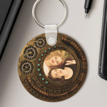 Foto personalizada e engrenagens de metal embutido