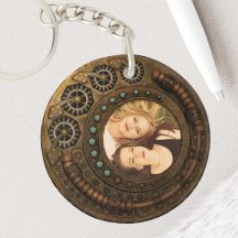 Foto personalizada e engrenagens de metal embutido