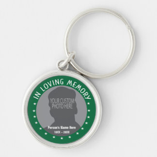 Chaveiro Foto personalizada e estrelas em verde do Memorial