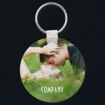 Chaveiro Foto Personalizada, Nome da Empresa<br><div class="desc">Foto personalizada,  toque de chave do nome da empresa na Loja de Cartão de visita.</div>