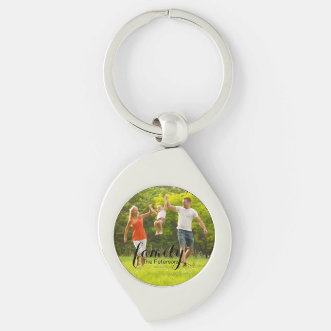 Chaveiro Foto personalizada personalizada da Pet da família (Frente)