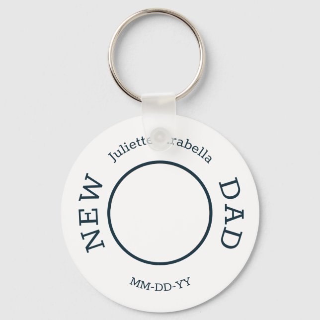 Chaveiro Foto personalizada personalizada do Pai pela prime (Frente)