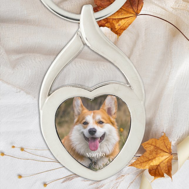 Chaveiro Foto personalizada Pet Simple Dog Lover Heart (Criador carregado)