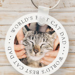 Chaveiro Foto personalizada simples e elegante do melhor Pa<br><div class="desc">Este design simples e clássico é composto por tipografia serif e adiciona uma foto personalizada.</div>