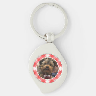 Chaveiro Foto personalizada, Xadrez de fazendeiros brancos