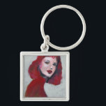 Chaveiro Foto Retrato - Vermelho<br><div class="desc">Fem Retrato I de Jennifer Paxton Parker. | 140912GG</div>