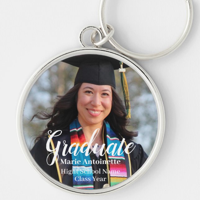 Chaveiro Foto Simples de Graduação Personalizada (Frente)