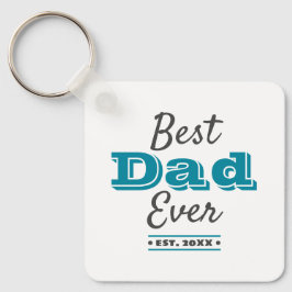 Chaveiro Foto Turquesa Melhor Pai Já Típica Moderna