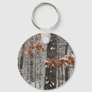 Chaveiro Fotografia da Natureza no Inverno com Carvalhos Co