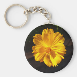 Chaveiro Fotografia de macro de ouro Flor