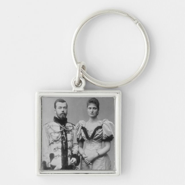 Chaveiro Fotografia do retrato do Tsar Nicholas II (Frente)