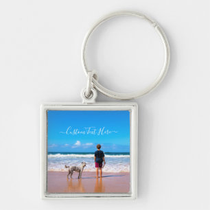 Chaveiro Fotografia e texto personalizados - seu próprio D