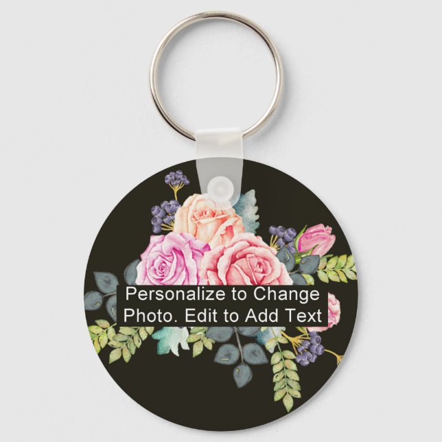 Chaveiro Fotografia Personalizada Nome Monograma Cotação Bá (Frente)