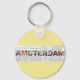 Chaveiro Fotos holandesas do viagem das casas do canal de