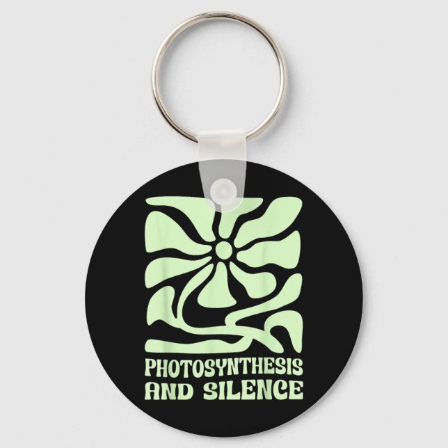 Chaveiro Fotossíntese e Silêncio Boho Floral Planta (Frente)