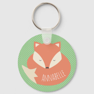 Chaveiro Fox bonito personalizado do sono