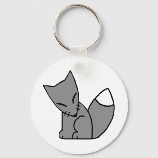 Chaveiro Fox (cinza) de logotipo
