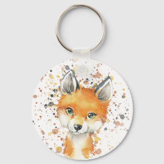 Chaveiro Fox cub aquarela altiba superior do topo do rato d