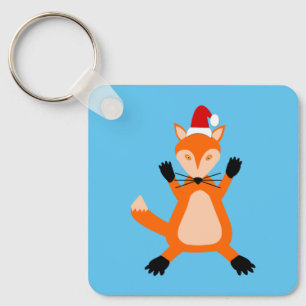 Chaveiro Fox de Natal Bonita Personalizada