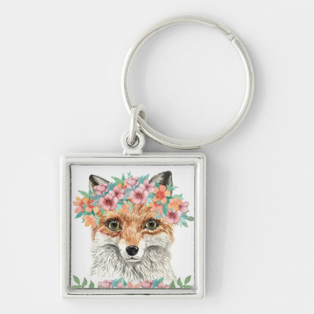 Chaveiro Fox floral (Frente)