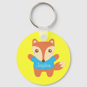 Chaveiro Fox pequeno bonito, nome, para miúdos