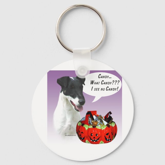 Chaveiro Fox Terrier Halloween Candy (Frente)