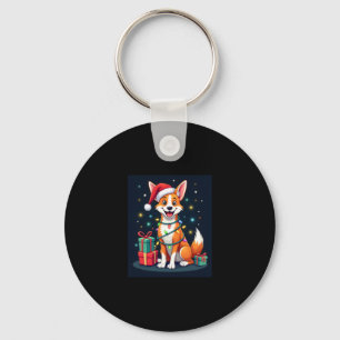 Chaveiro Fox Terrier Xmas Lighting Papais noeis Fox Terrier