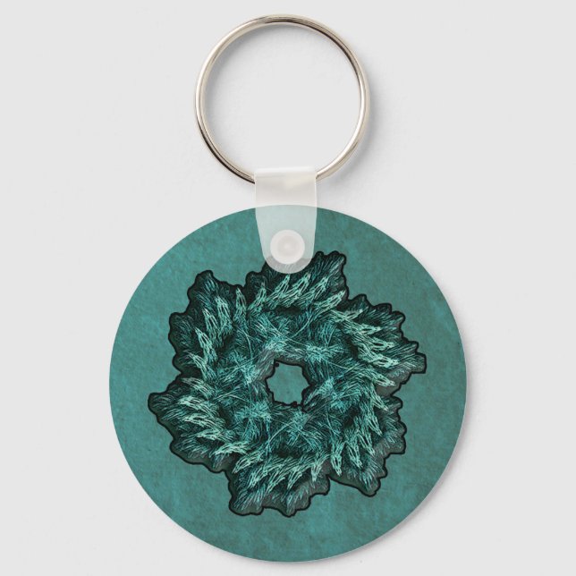 Chaveiro Fractal Christmas Wreath (Frente)