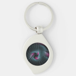 Chaveiro Fractal de Fantasia Colorida abstrato