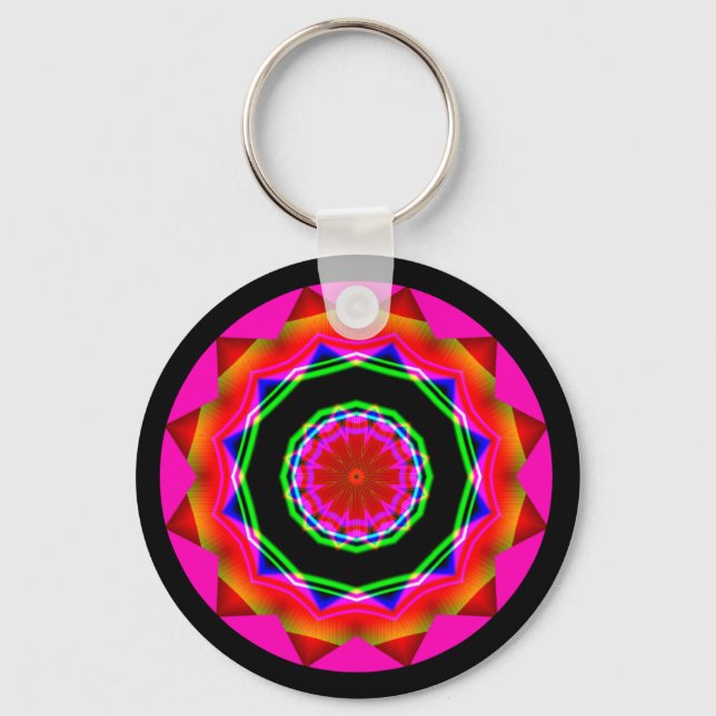 Chaveiro Fractal Mandala (Frente)