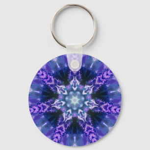 Chaveiro Fractal roxo