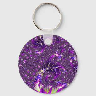 Chaveiro Fractal Roxo
