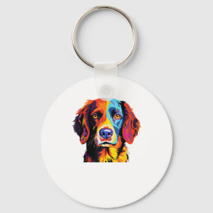 Chaveiro Francês Brittany Spaniel Mãe Pai Cachorro Face Pop