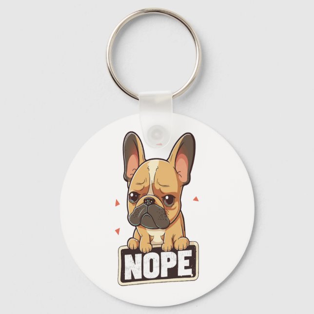 Chaveiro Francês Buldogue Nope (Frente)