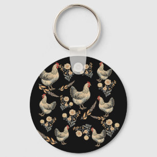 Chaveiro Frangalho Silvestre Floral Amante de Frango Fofo F
