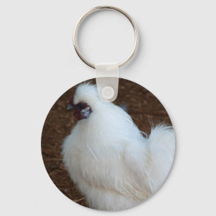 Chaveiro Frango Branco Silkie