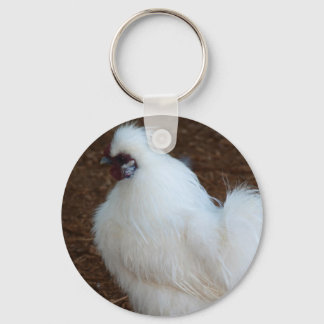 Chaveiro Frango Branco Silkie