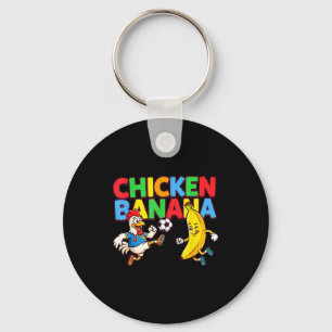 Chaveiro Frango de desenho animado engraçado jogador de fut