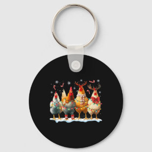 Chaveiro Frango de Natal Família Papai Noel Fazendeiro Dive