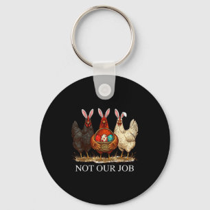 Chaveiro Frango de Páscoa engraçado não trabalho ovos casa