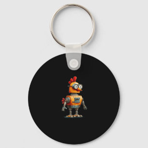Chaveiro Frango de Robô Feliz Com Ai Para Amante de Robôs I