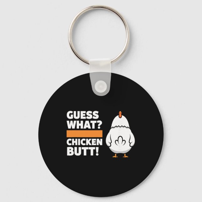 Chaveiro Frango Engraçado Adivinha O Que Bunda De Frango! H (Frente)