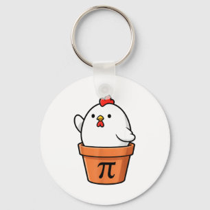 Chaveiro Frango Engraçado Pot Pie Feliz Dia do Pi 3.14 Prof