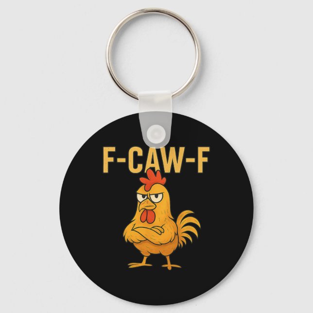 Chaveiro Frango F-caw-f Engraçado Fcawf Galo Frango Meme _ (Frente)