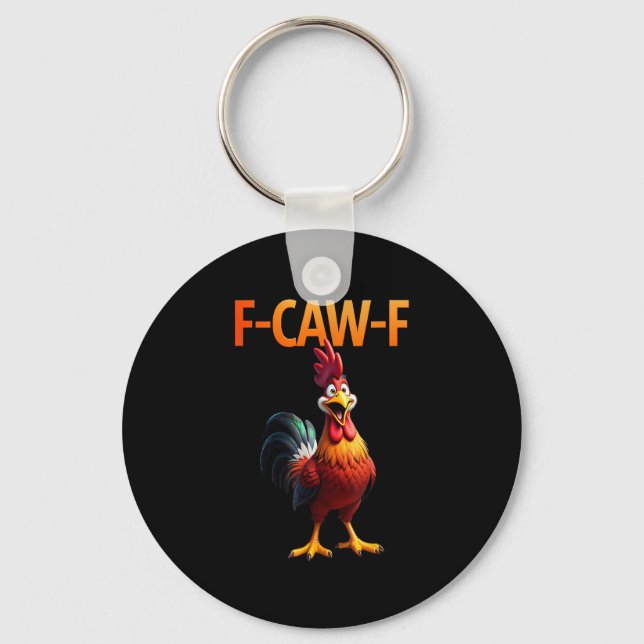 Chaveiro Frango F-Caw-F Engraçado Frango F-Caw-F Gótico Vin (Frente)