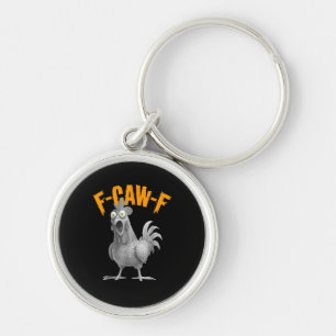 Chaveiro Frango F-Caw-F engraçado Frango F-Caw-F retrô clás
