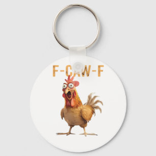 Chaveiro Frango Gritando Divertido F Caw F Humor