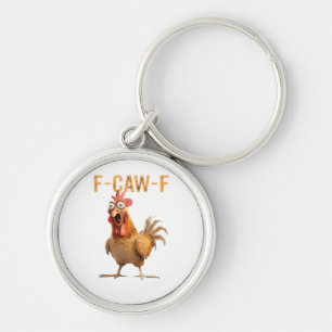 Chaveiro Frango Gritando Divertido F Caw F Humor