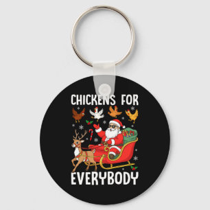 Chaveiro Frangos Para Todos Santa Fazendeiro de Frango Conf